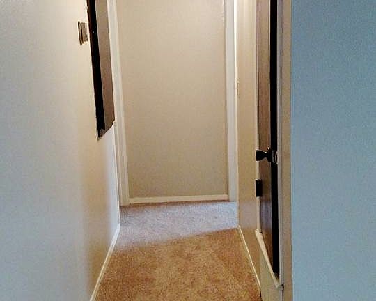 Hallway with closet & linen closet