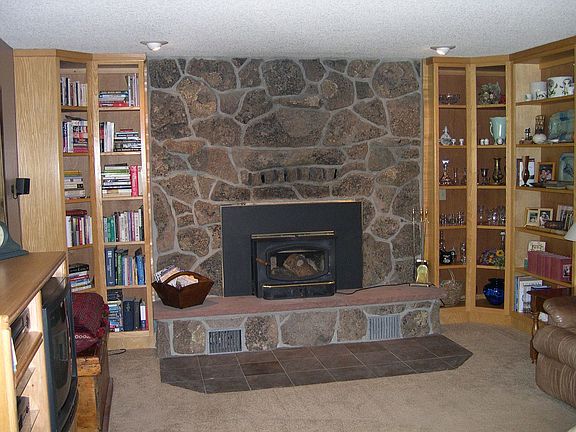 Family room fireplace