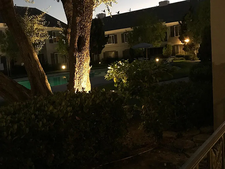 View from your patio at night