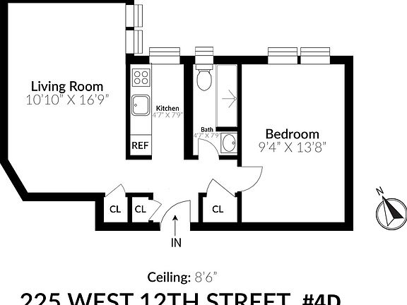 2nd image of 225 W 12th St APT 2F