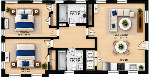 Floor plan 604