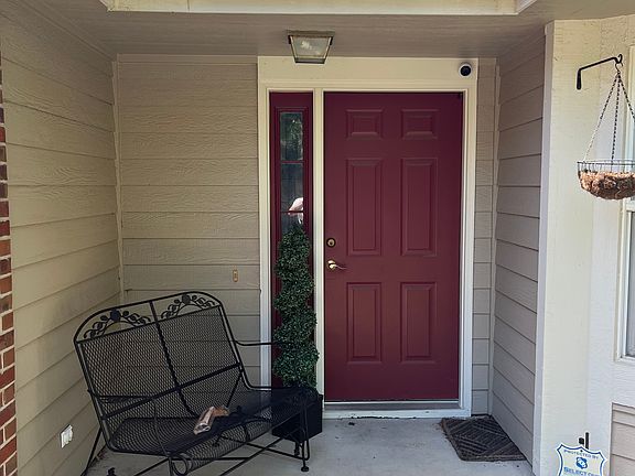 Front entrance with bench