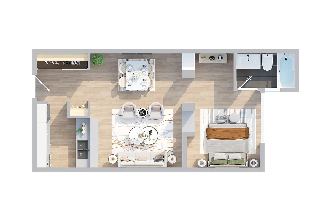 Floor plan 1X1