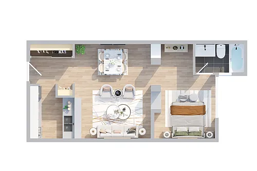 Floor plan 1X1