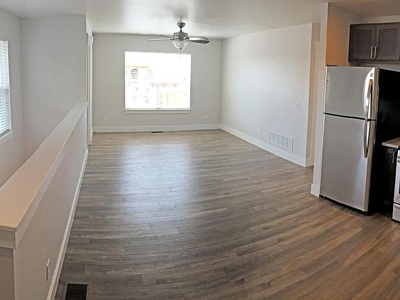Living room, dining room, & kitchen