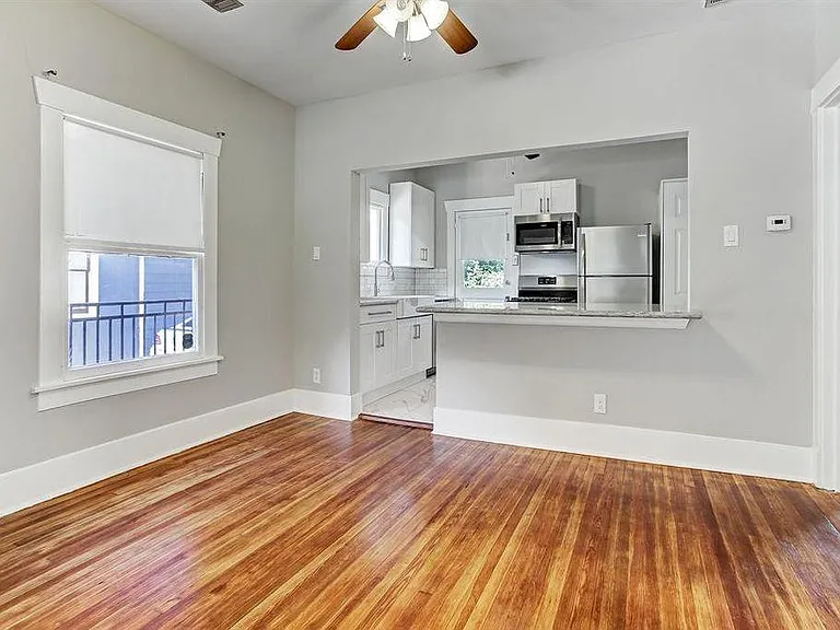 View from dining into kitchen