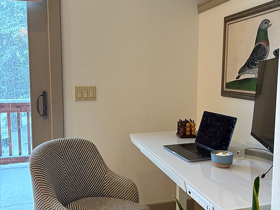 Dedicated electric powered desk and monitor