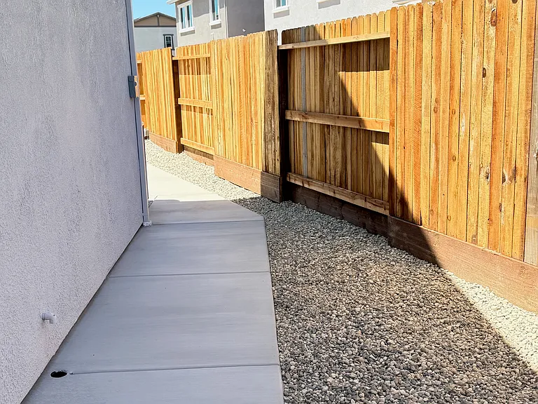 Finished backyard and sides with plenty of living space