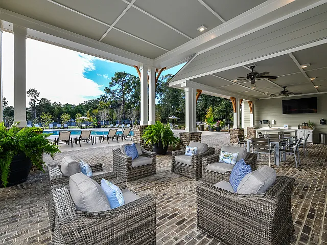 Poolside Clubhouse Covered Gathering Area