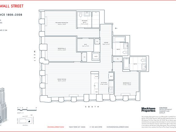 2nd image of 1 Wall St APT 1908
