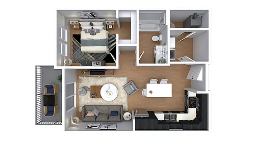 Floor plan The Franklin (Income Restricted)