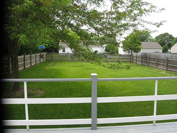 Spacious backyard with deck!