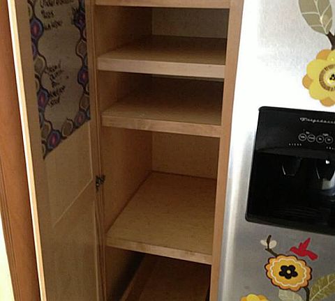 Pantry with Roll Out Shelves...Maximizing Storage!