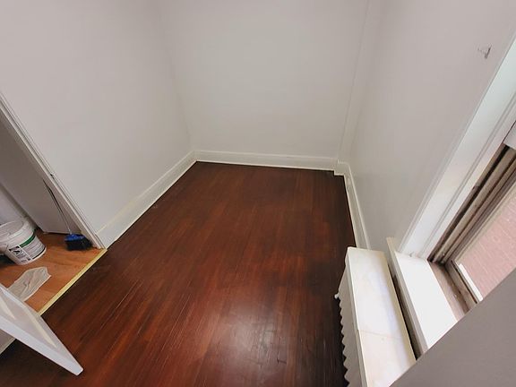 Newly stained bedroom