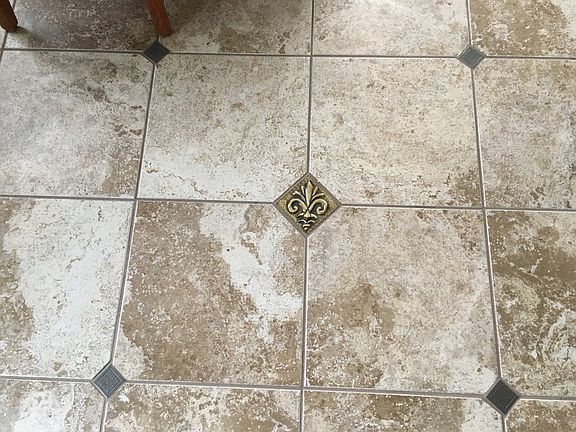 Designer Ceramic floors : Easy to maintain with sealed grout.