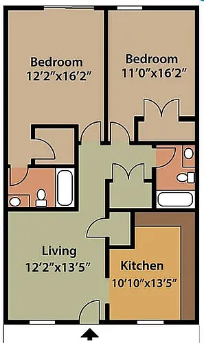 Floor plan 2x2A - R