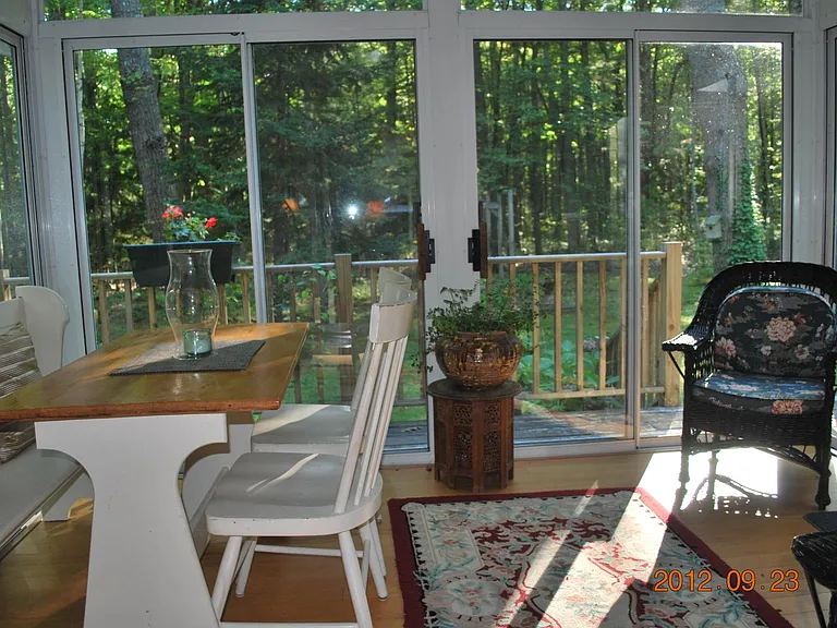 Three-season porch.