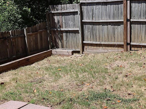 Fenced private backyard