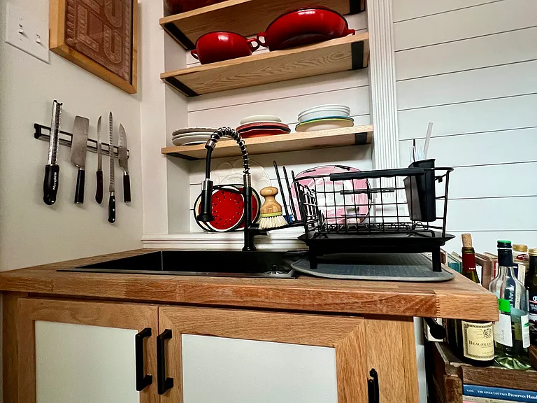 Kitchen essentials furnished.