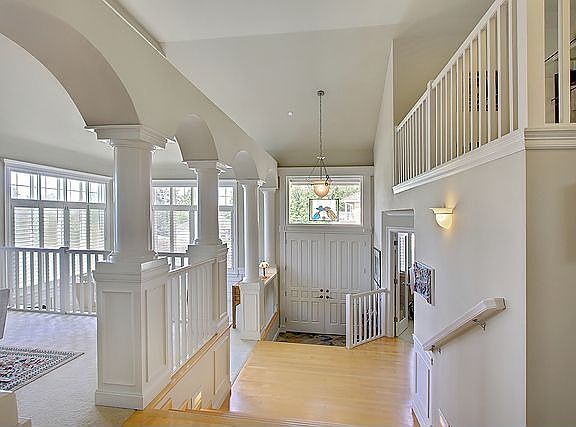 Entrance is warm and inviting