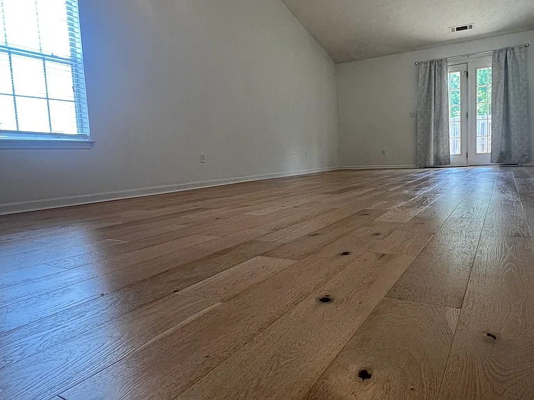 Low maintenance Pergo flooring.