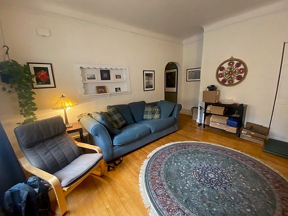 Living room front door view