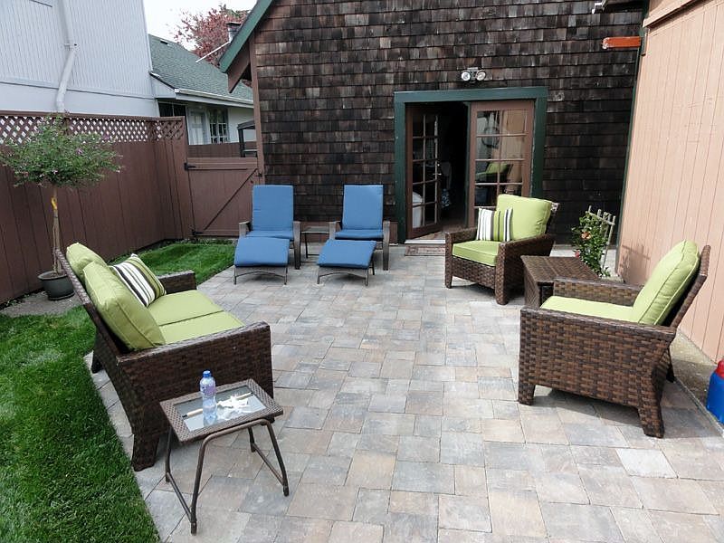 Patio and house