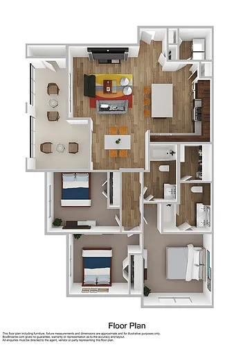 Floor plan Three-Bedroom (C1)