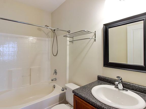 Bathroom with custom mirror