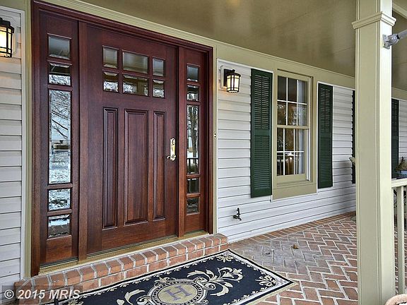 Exquisite Mahogany front door w/ side transoms