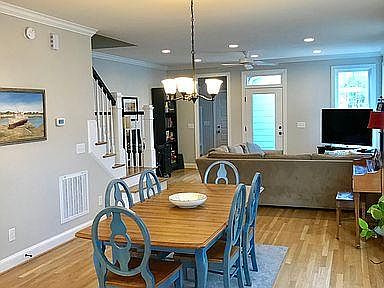 Open floor main level with 1/2 bath