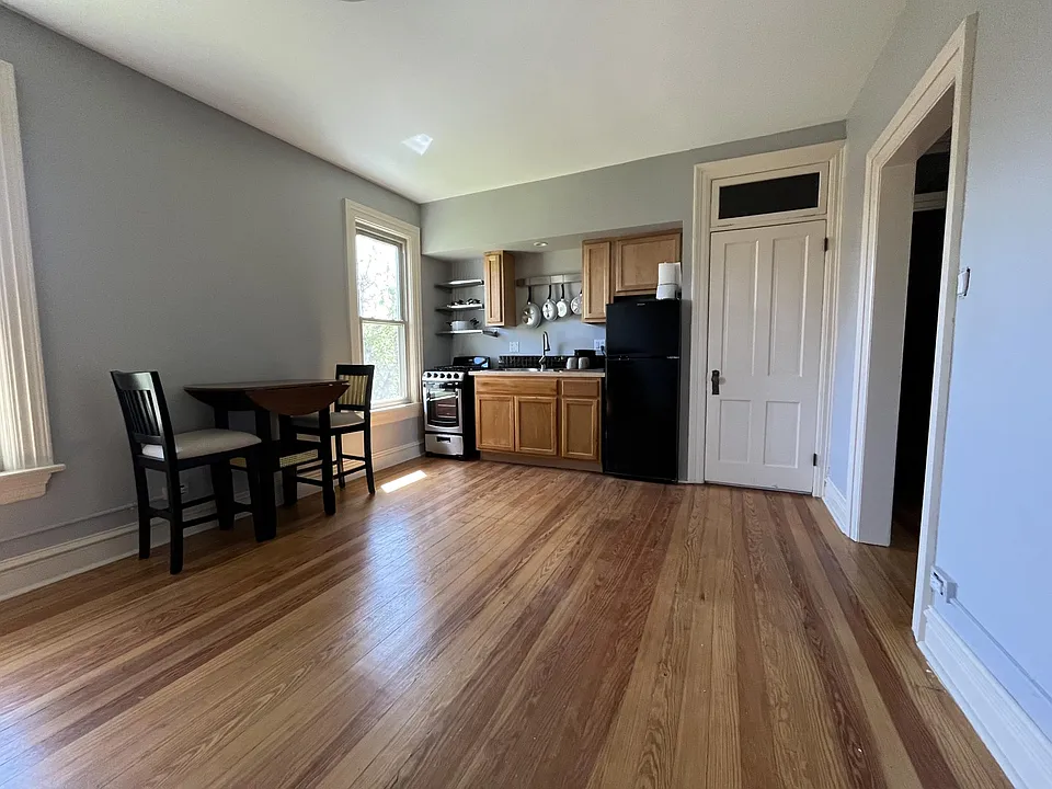 Living room and kitchen