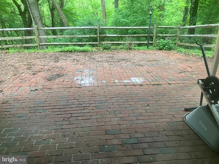 HUGE BRICK PATIO to Trees