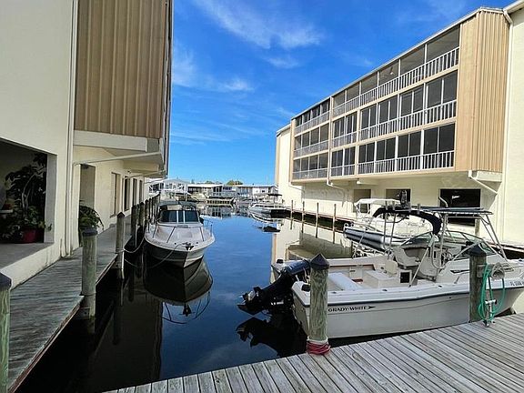 Canal between building.  