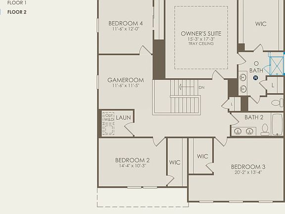 Mitchell Floor Plan, Quick Move-in Home, Floor 2
