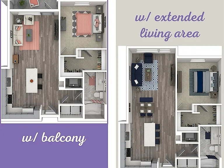 A5 The Muse 1/1 with balcony and with extended living area A5 The Muse 1/1 with balcony and with extended living area