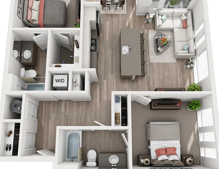 B2 floor plan Oak Street Station