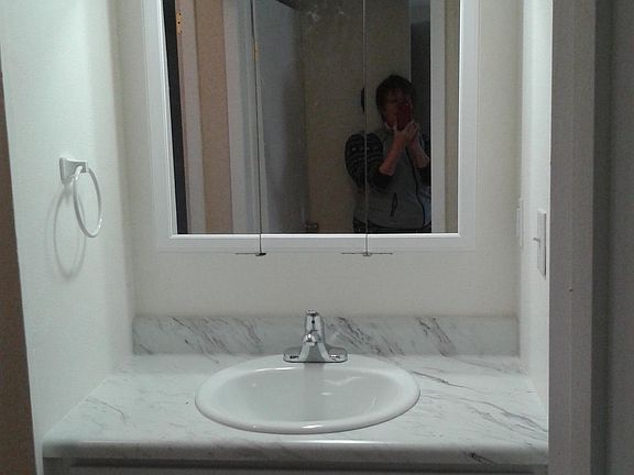 Brand new 2nd sink in bathroom area