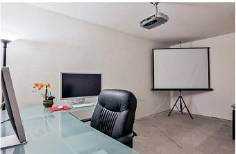 Added space in the garage_perfect for a home office or home gym.