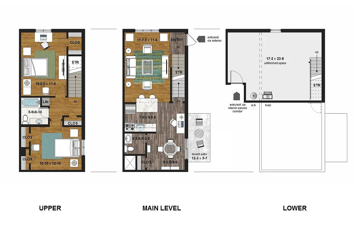 Floor plan Greenwood Manor - Two Bedroom (B)