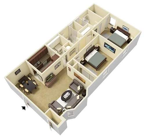 Floor plan 1B