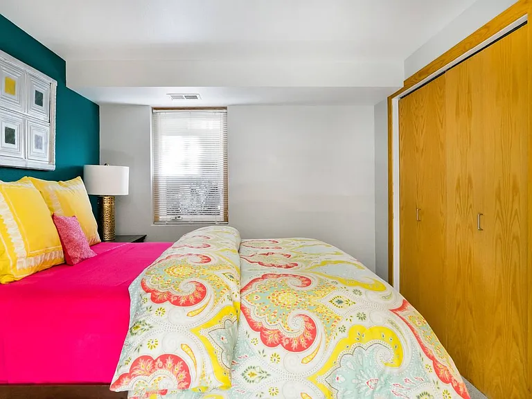 Basement bedroom off of basement living room