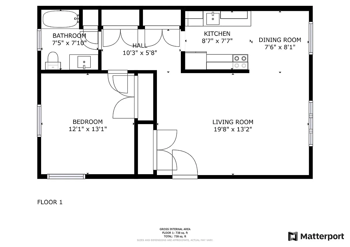 Floor plan 1 Bedroom