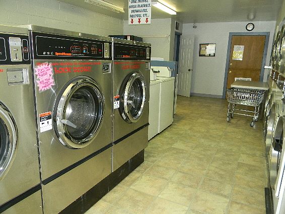 Inside laundry mat