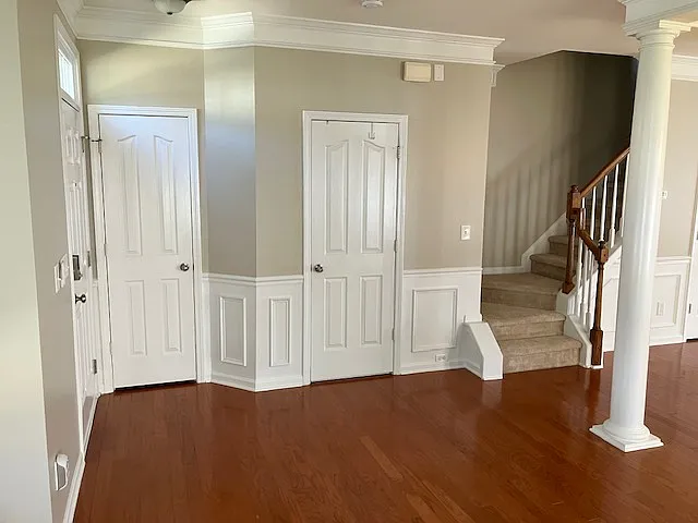 Front entrance with stairwell entrance