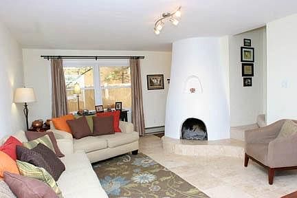 Living Room Kiva Fireplace