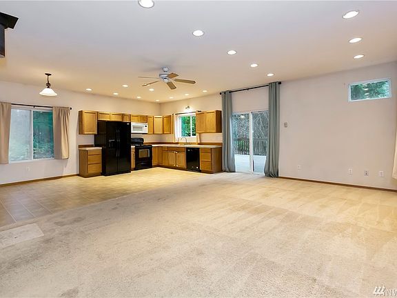 Large Great Room Concept One Story Home.