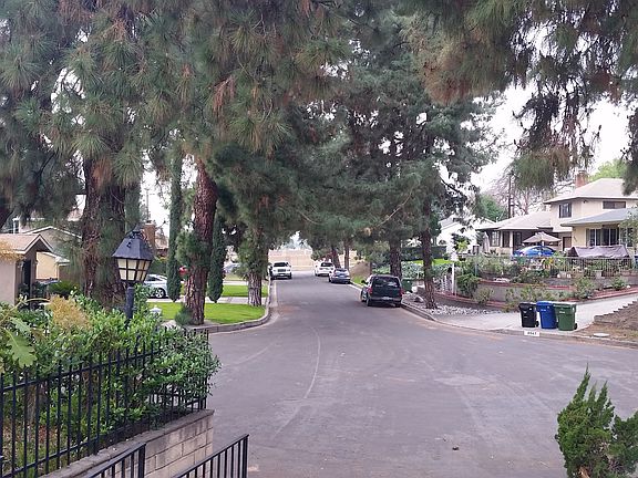 View from driveway down the street