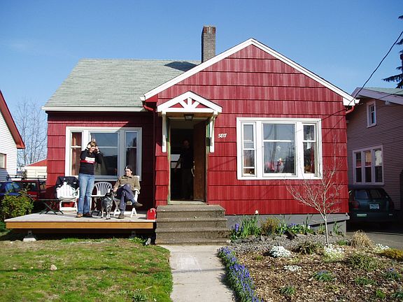 Newly painted house in summer