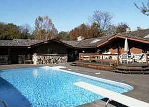 In-ground pool and deck